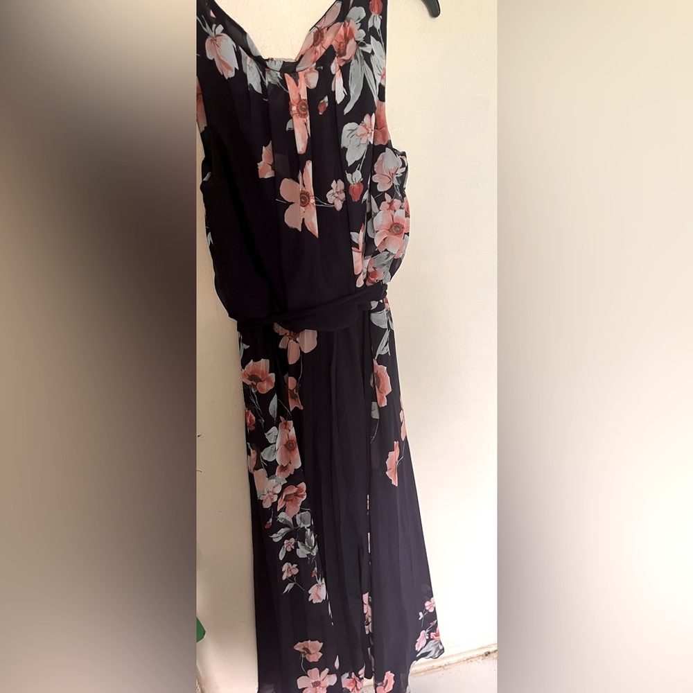 Navy floral dress